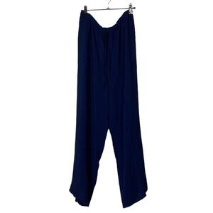 Vintage Laura, Ashley, navy blue lightweight, wide leg pants